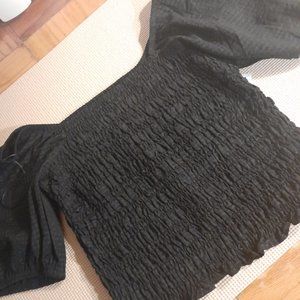 Ruffle Top (Black) Large (New)